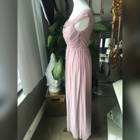 ASOS Wedding Ruched Bardot Maxi Bridesmaid Dress - Picture 2 of 8